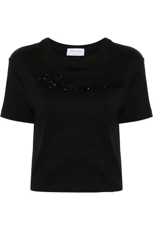 BLUMARINE Camiseta con apliques de strass