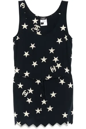 CHANEL Vestido con motivo de estrellas 2008