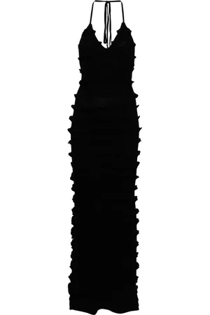 BLUMARINE Vestido largo de punto con volantes
