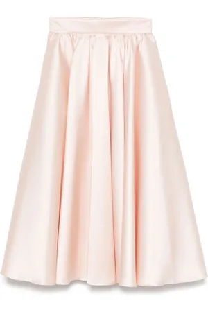BLANCA Satin midi skirt