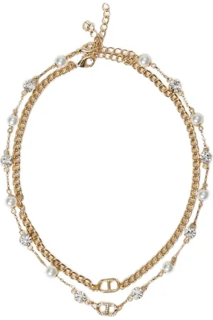 Twin-Set Collar Oval T con apliques de strass