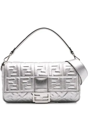 Fendi 2010-2025 Large Zucca Embossed Baguette satchel