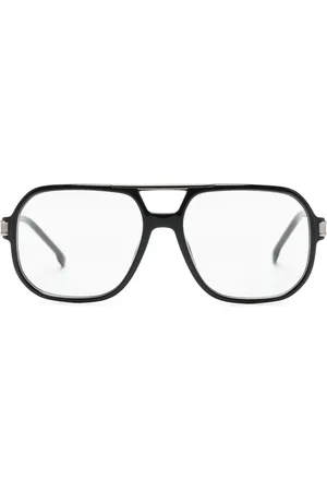 Carrera Gafas de sol con placa del logo y montura estilo piloto