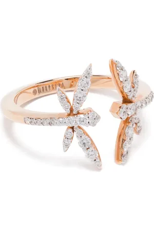 ANAPSARA Anillo en oro de 18 ct con motivo de libélula y diamantes