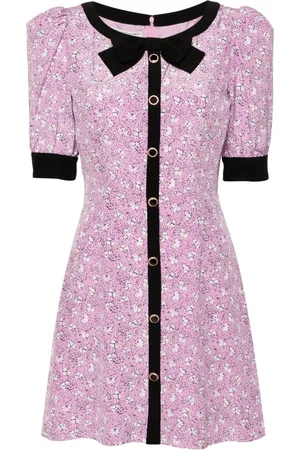 Alessandra Rich Vestido corto con detalle de lazo