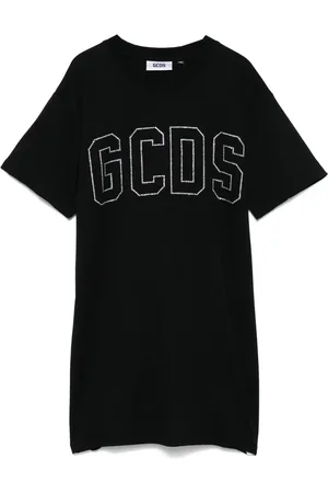GCDS Camiseta con logo de cristales
