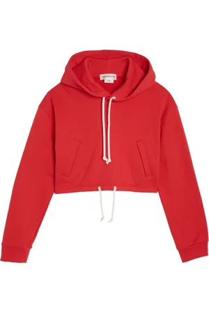 Comme des Garçons Sudadera corta de algodón con capucha