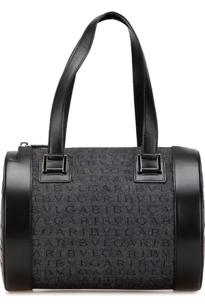Bvlgari 1990-2024 Logomania Denim Cylinder handbag