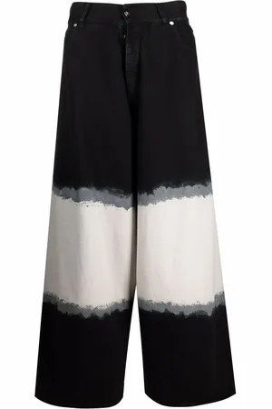 Balmain Vaqueros anchos con motivo tie-dye