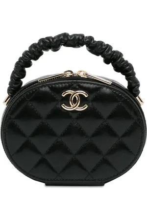 CHANEL Bolso vanity con asa y logo CC 2021