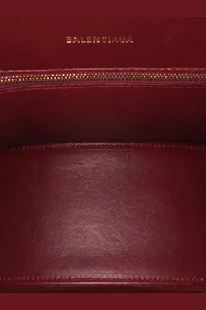 Balenciaga 2008 Small Croc Embossed Hourglass Top Handle Bag satchel