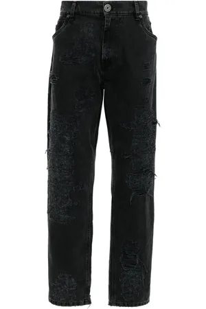 Balmain Vaqueros rectos con efecto envejecido