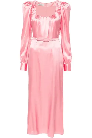 Alessandra Rich Vestido midi con cinturón