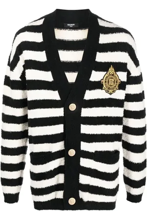 Balmain Cárdigan con parche del logo