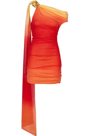 Salvatore Ferragamo Minivestido fruncido de una sola manga