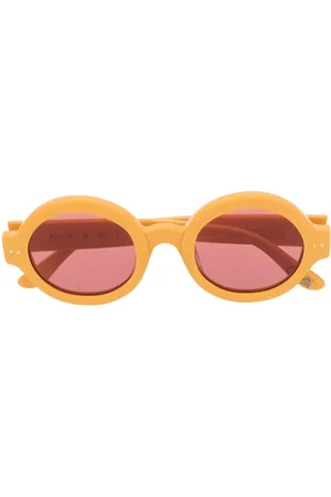 Marni Gafas de sol con montura redonda y logo