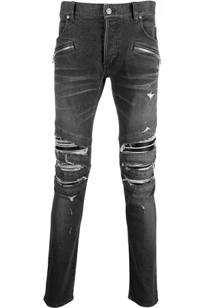 Balmain Vaqueros slim con detalles rasgados