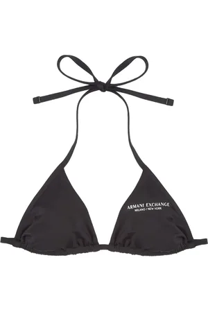 Armani Exchange Top de bikini con logo estampado