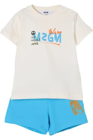 Msgm Set de pantalones cortos con logo estampado