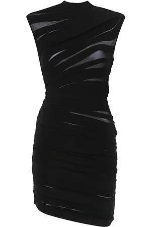MUGLER Vestido corto fruncido
