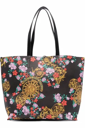 VERSACE Bolso shopper con motivo floral
