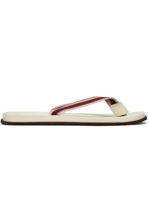 Brunello Cucinelli Chanclas con tira a rayas