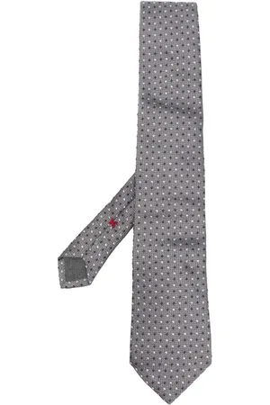Brunello Cucinelli Corbata con bordado de lunares