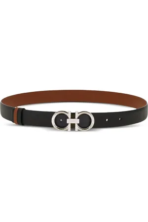 Salvatore Ferragamo Cinturón Gancini reversible con diseño ajustable