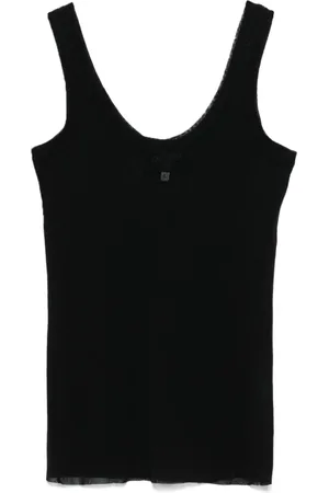 Jean Paul Gaultier Top sin mangas con cuello redondo 2000