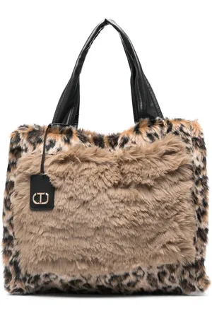 Twin-Set Bolso shopper con motivo de leopardo