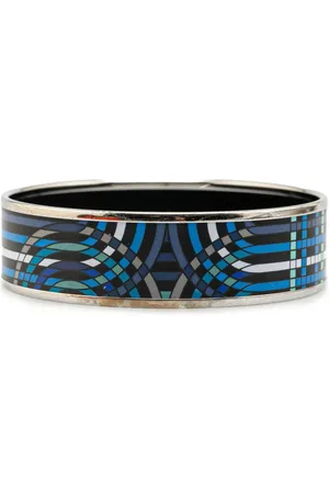 Hermès Pulsera Wide Horse Carriage Enamel Bangle 65 20st Century