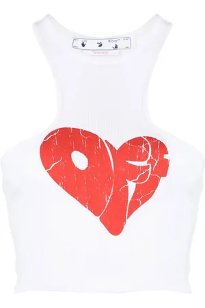 OFF-WHITE Top sin mangas con logo estampado