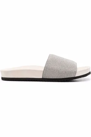 Brunello Cucinelli Sandalias slip-on con puntera abierta