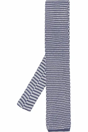 Brunello Cucinelli Corbata de punto con extremo cuadrado