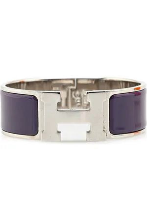 Hermès Pulsera Clic Clac H PM ancha con detalle de esmalte 20st Century