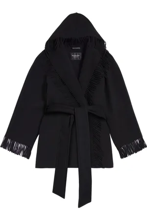 Balenciaga Abrigo con capucha y flecos