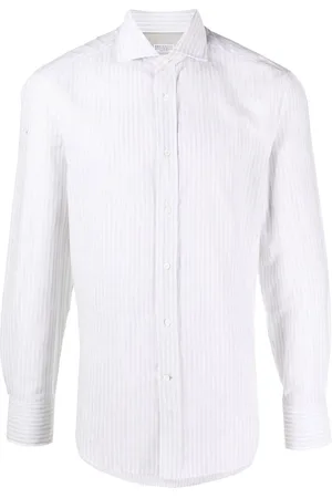 Brunello Cucinelli Camisa a rayas