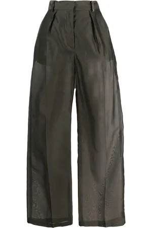 Fabiana Filippi Pantalones holgados transparentes