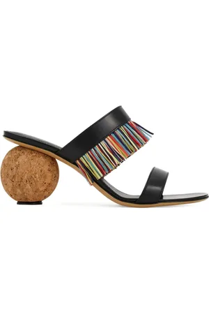 Salvatore Ferragamo Sandalias con flecos y tacón de 75 mm