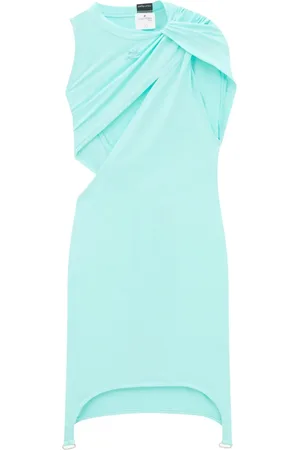 Courrèges Vestido corto fruncido