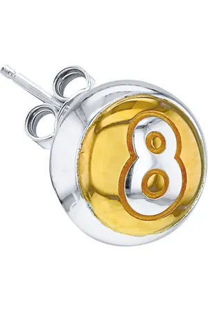 TRUE ROCKS Pendiente Eight Ball