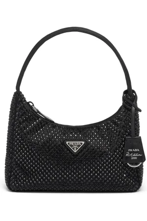Prada Bolso Re-Edition 2000 mini con detalles de cristal