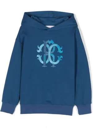 Roberto Cavalli Sudadera con capucha y logo bordado
