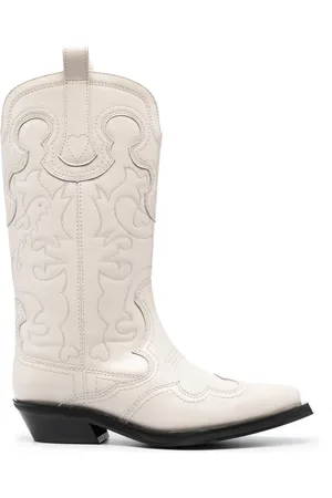 Ganni Botas estilo western bordadas