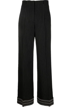 Alberta Ferretti Pantalones a rayas diplomáticas