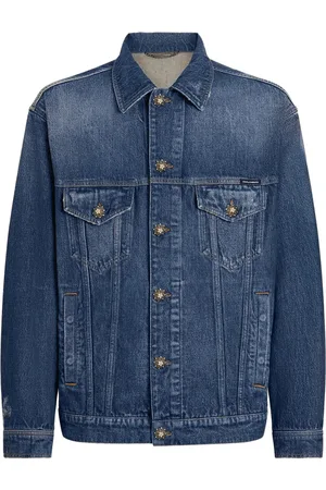 Dolce & Gabbana Chaqueta vaquera con placa del logo