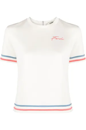 Fendi Camiseta con logo bordado