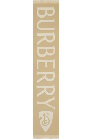 Burberry Bufanda de lana con logo en jacquard