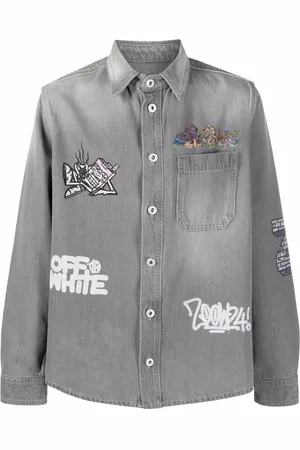 OFF-WHITE Camisa vaquera de x Graffiti Milano by Leonardo Totino