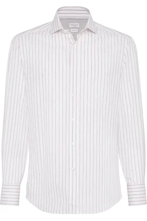 Brunello Cucinelli Camisa a rayas